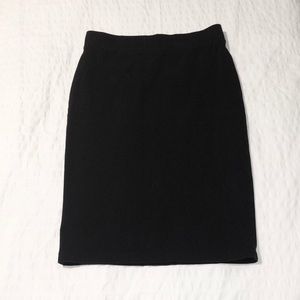 Plain black pencil skirt